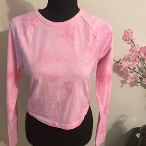 Pink long-sleeve Raglan Top
